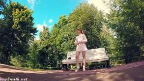 Jeny Smith unreservedly naked here a parking-lot got snarled illegal