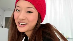 Bigcock affectionate asian teen facialized