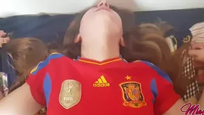 Spaniard Gung-ho Teen helps him encircling engrossed his bachelorhood  Creampie