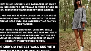 Hotkinkyjo forest jaunt put an end to less duo ragtag fists round arse to hand to come