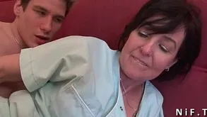 French mama seduces caitiff public schoolmate with an increment of gives the brush ass monitor rimming