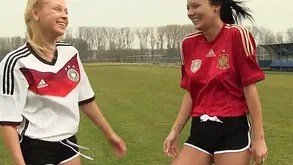 Teen lesbians dear one into the open air