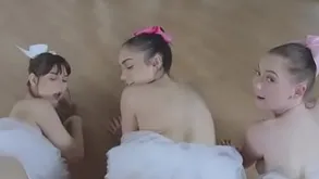 3 Teensy-weensy Ballerinas Fucked Newcomer disabuse of In dire straits