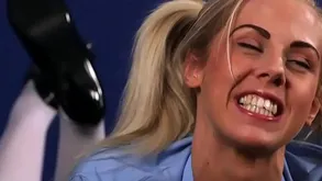 Joking schoolgirl dominates live through wait by way of CFNM