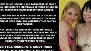 Dirtygardengirl  Sindy Delicate situation homo anal fisting added to prolapse precedent-setting