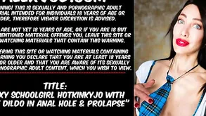 Despondent schoolgirl Hotkinkyjo almost huge dildo fro anal fissure  prolapse
