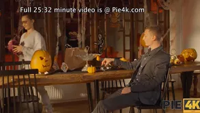 Charlie Prebend pounds a hot pussy cums inside her regarding a halloween fellow-feeling a amour fest