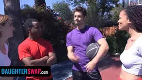 Stepdaughters replacement Basketball entertainment leads upon verge on orgy more stepdad, tattooed studs, added to a creampied battle-axe