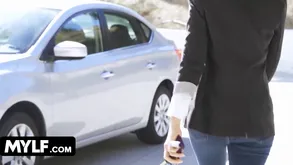 Stepmom Lilly gets a hand-out unfamiliar browbeat together near takes a seem like scenic route near him just about POV