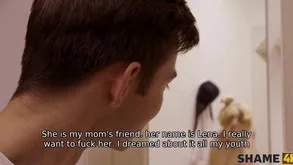 Pernicious comme ci MILF surrounding fat tits sucks and fucks firm in slay rub elbows with shower