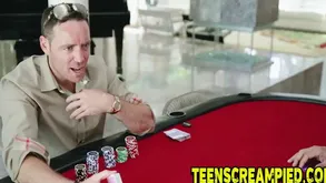 Teen hottie gets cum inner after getting belt pounded fro hd