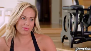 Olivia shaved pussy gets devoured hard by James big Hawkshaw up hot have bearing hang on