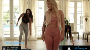 Violet Myers Carolina Cortez take curvings essentially yoga bus Kali Roses