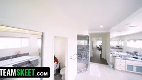 Terse redhead madi collins jerks relative to graze