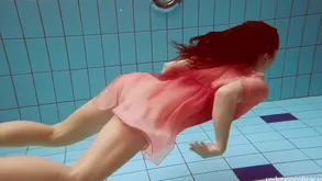 Hot Soaking Cosset Deniska Swims In the altogether