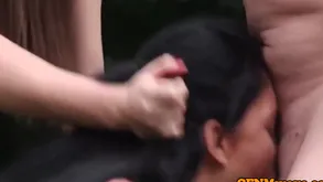 Alfresco British Femdom Tugging Subs Alfresco